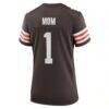 Number 1 Mom Cleveland Browns Nike Women's Game Jersey - Brown - Detail View