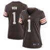Number 1 Mom Cleveland Browns Nike Women's Game Jersey - Brown - Front View