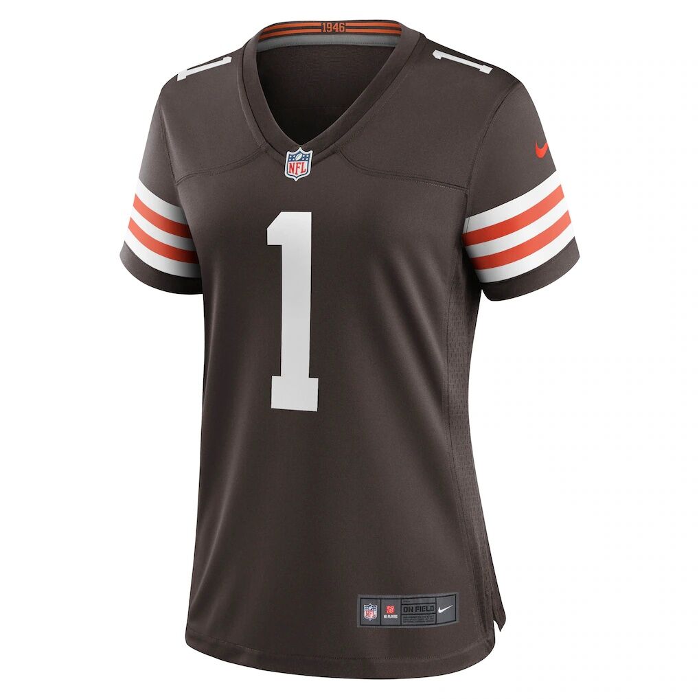 Number 1 Mom Cleveland Browns Nike Women's Game Jersey