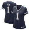 Number 1 Mom Dallas Cowboys Nike Women's Game Jersey - Navy - Front View