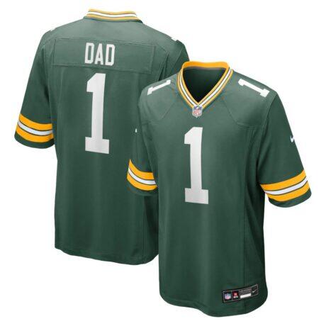 Number 1 Dad Green Bay Packers Nike Game Jersey - Green - Front View