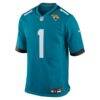 Number 1 Dad Jacksonville Jaguars Nike Game Jersey - Teal - Side View