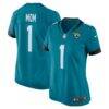 Number 1 Mom Jacksonville Jaguars Nike Women's Game Jersey - Teal - Front View