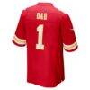 Number 1 Dad Kansas City Chiefs Nike Game Jersey - Red - Detail View