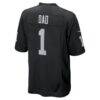 Number 1 Dad Las Vegas Raiders Nike Game Jersey - Black - Detail View