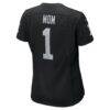 Number 1 Mom Las Vegas Raiders Nike Women's Game Jersey - Black - Detail View