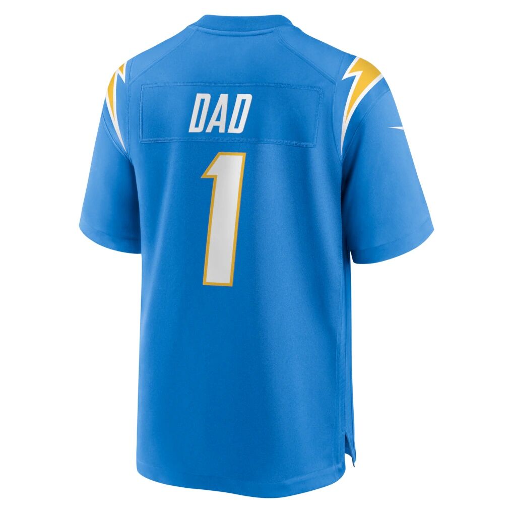 Number 1 Dad Los Angeles Chargers Nike Game Jersey - Powder Blue