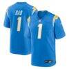 Number 1 Dad Los Angeles Chargers Nike Game Jersey - - Front View