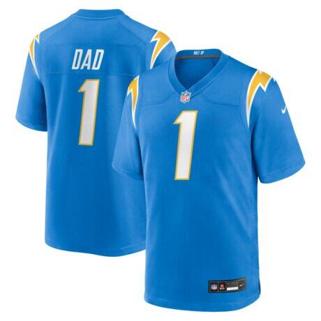 Number 1 Dad Los Angeles Chargers Nike Game Jersey - - Front View