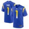 Number 1 Dad Los Angeles Rams Nike Game Jersey - - Front View