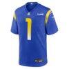 Number 1 Dad Los Angeles Rams Nike Game Jersey - - Side View