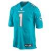 Number 1 Dad Miami Dolphins Nike Game Jersey - - Side View