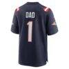 Number 1 Dad New England Patriots Nike Game Jersey - Navy - Detail View