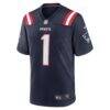 Number 1 Dad New England Patriots Nike Game Jersey - Navy - Side View