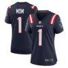 Number 1 Mom New England Patriots Nike Women's Game Jersey - Navy - Front View