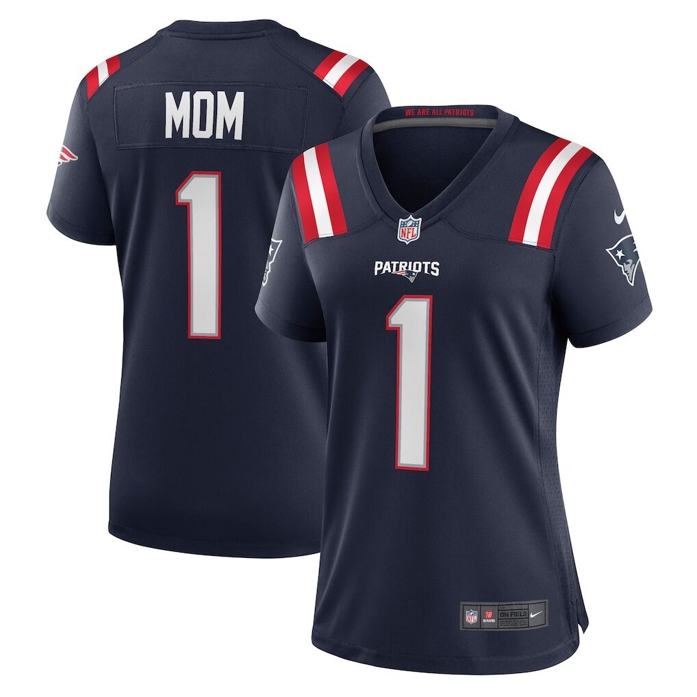 Number 1 Mom New England Patriots Nike Women's Game Jersey