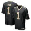 Number 1 Dad New Orleans Saints Nike Game Jersey - Black - Front View