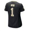 Number 1 Mom New Orleans Saints Nike Women's Game Jersey - Black - Detail View