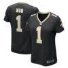 Number 1 Mom New Orleans Saints Nike Women's Game Jersey - Black - Front View