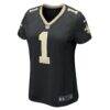 Number 1 Mom New Orleans Saints Nike Women's Game Jersey - Black - Side View