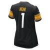 Number 1 Mom Pittsburgh Steelers Nike Women's Game Jersey - Black - Detail View