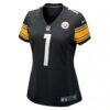 Number 1 Mom Pittsburgh Steelers Nike Women's Game Jersey - Black - Side View