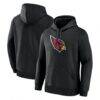 Arizona Cardinals Logo Athletic Primary Logo Hoodie - Black - Front View
