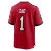 Number 1 Dad Tampa Bay Buccaneers Nike Game Jersey - Red - Detail View