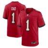 Number 1 Dad Tampa Bay Buccaneers Nike Game Jersey - Red - Front View