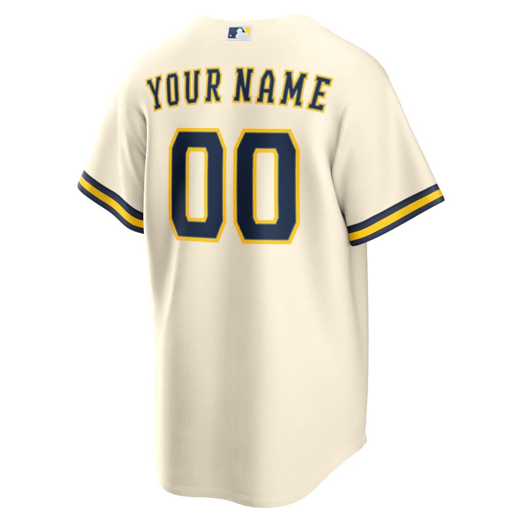 Milwaukee Brewers Nike Home Replica Custom Jersey