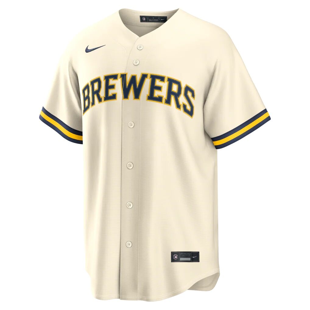 Milwaukee Brewers Nike Home Replica Custom Jersey