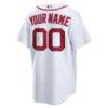 Boston Red Sox Nike Home Replica Custom Jersey - White - Detail View