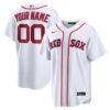 Boston Red Sox Nike Home Replica Custom Jersey - White - Front View