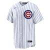 Chicago Cubs Nike Home Replica Custom Jersey - White - Side View