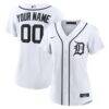Detroit Tigers Nike Women's Home Replica Custom Jersey - White - Front View