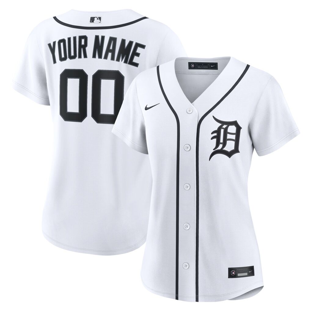 Detroit Tigers Nike Women’s Home Replica Custom Jersey