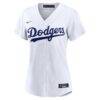 Los Angeles Dodgers Nike Women's Home Replica Custom Jersey - White - Side View