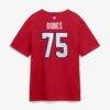 Jakub Dobes Montreal Canadiens Fashion7 Authentic Stack Name & Number T-Shirt - Red - Detail View