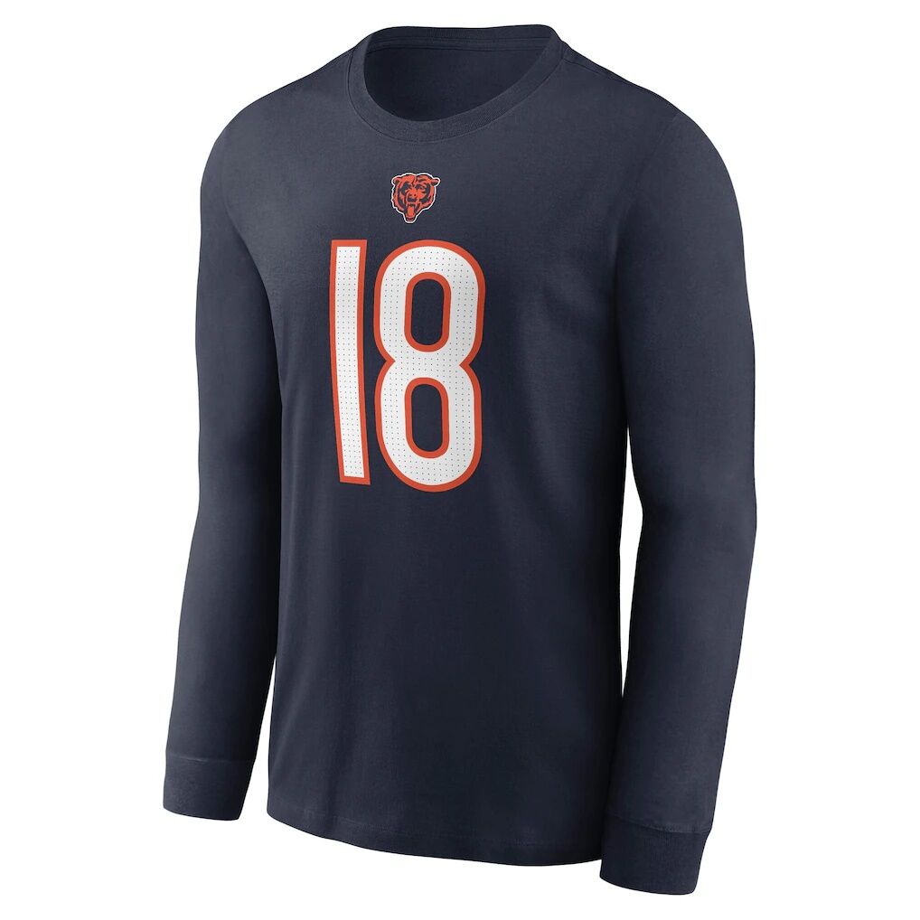 Caleb Williams Chicago Bears Nike Name & Number Long Sleeve T-Shirt