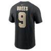 Drew Brees New Orleans Saints Nike Retired Name & Number T-Shirt - Black - Detail View