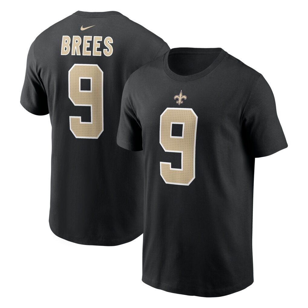 Drew Brees New Orleans Saints Nike Retired Name & Number T-Shirt