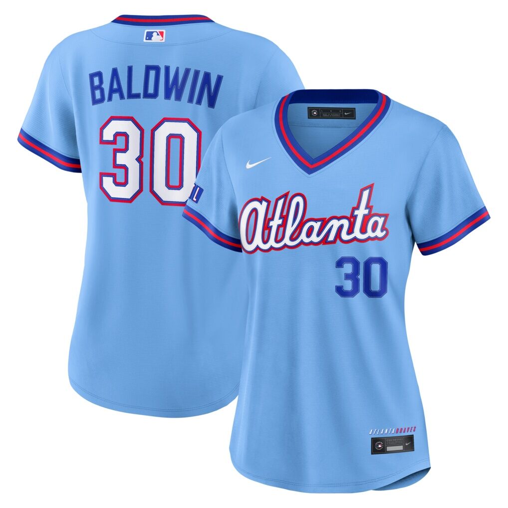 Drake Baldwin Atlanta Braves Nike Women’s 2026 City Connect Stadium Jersey – Powder Blue