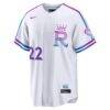 Carter Jensen Kansas City Royals Nike 2026 City Connect Stadium Jersey - White - Side View