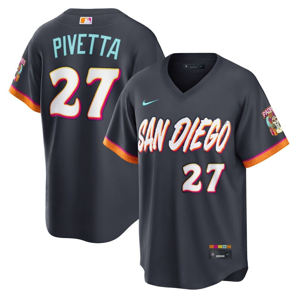 Nick Pivetta San Diego Padres Nike 2026 City Connect Stadium Jersey - Obsidian