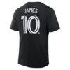 James Rodriguez Minnesota United FC Fashion7 Authentic Stack Player Name & Number T-Shirt - Black - Detail View