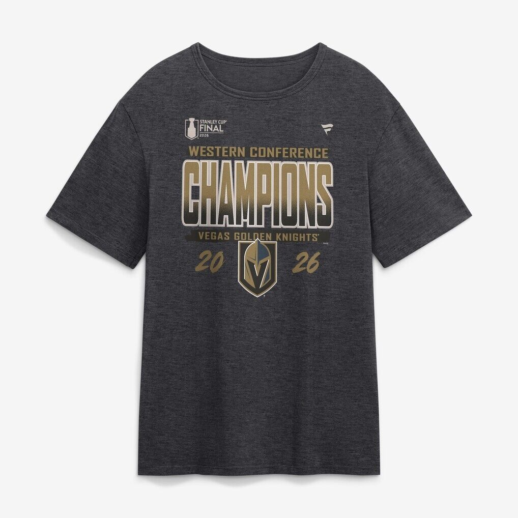 Vegas Golden Knights Fashion7 2026 NHL Western Conference Champions Locker Room T-Shirt - Heather Charcoal