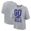 Buffalo Bills Nike Women's Alternate Boxy T-Shirt - Gray - Front View