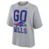 Buffalo Bills Nike Women's Alternate Boxy T-Shirt - Gray - Side View