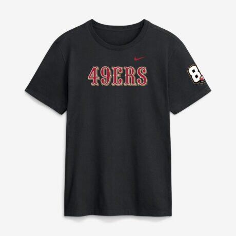 San Francisco 49ers Nike 80th Anniversary Goal Line Stand T-Shirt - Black - Front View