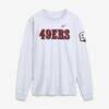 San Francisco 49ers Nike 80th Anniversary Goal Line Stand Long Sleeve T-Shirt - White - Front View